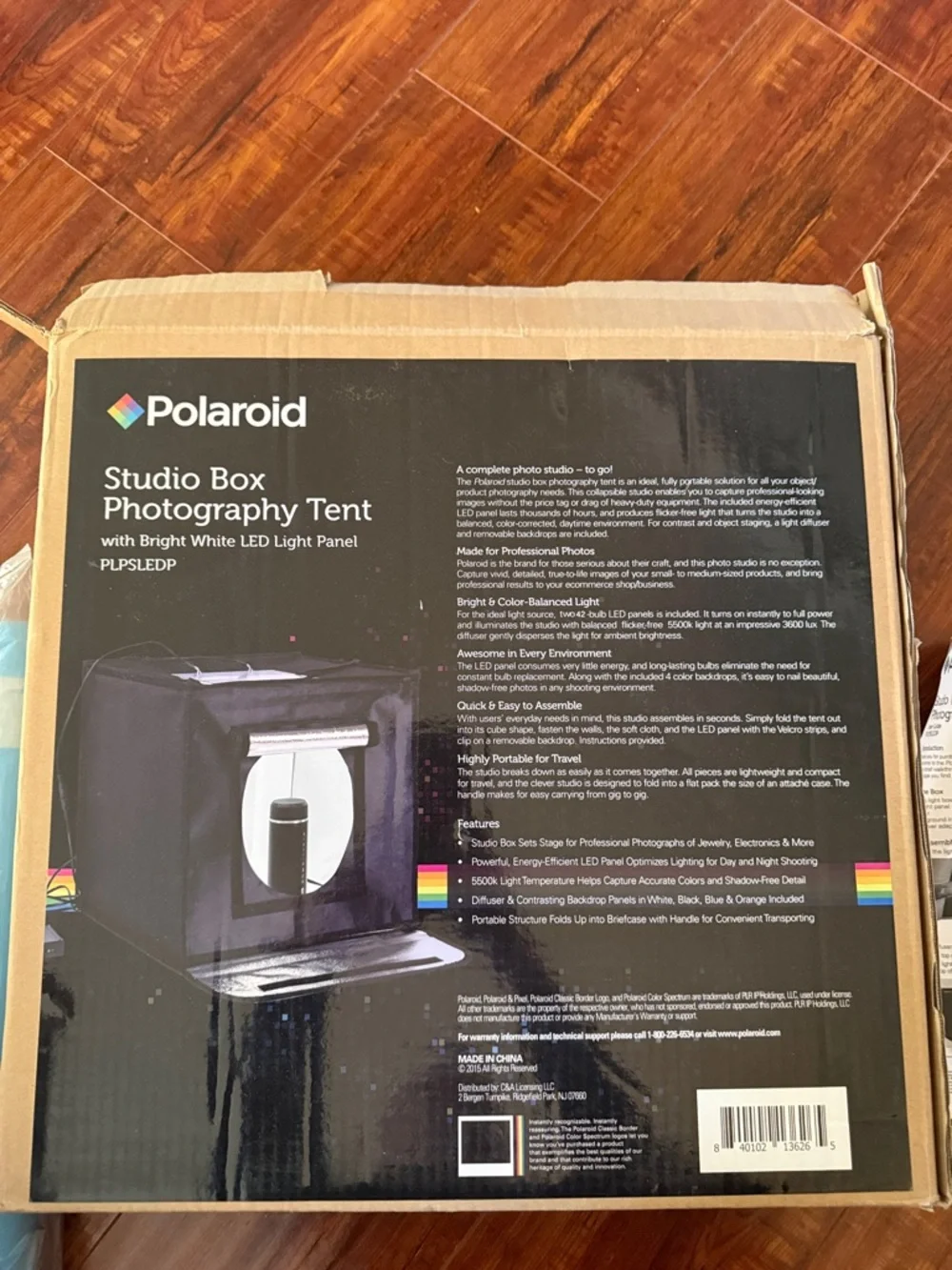 Polaroid Studio Box Photography Tent with Bright White LED Light Panel NEW